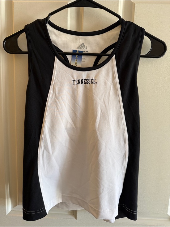 adidas Tops - adidas Black and White Tennessee Racerback Tank